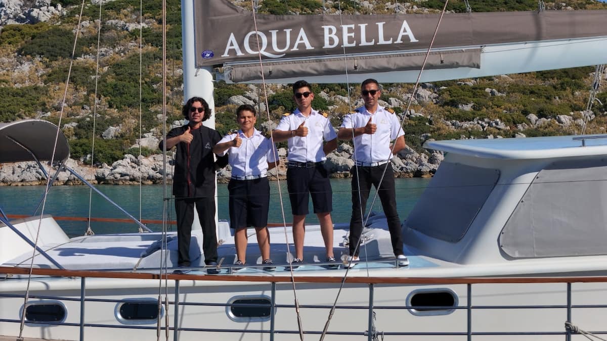 The crew of Aqua Bella