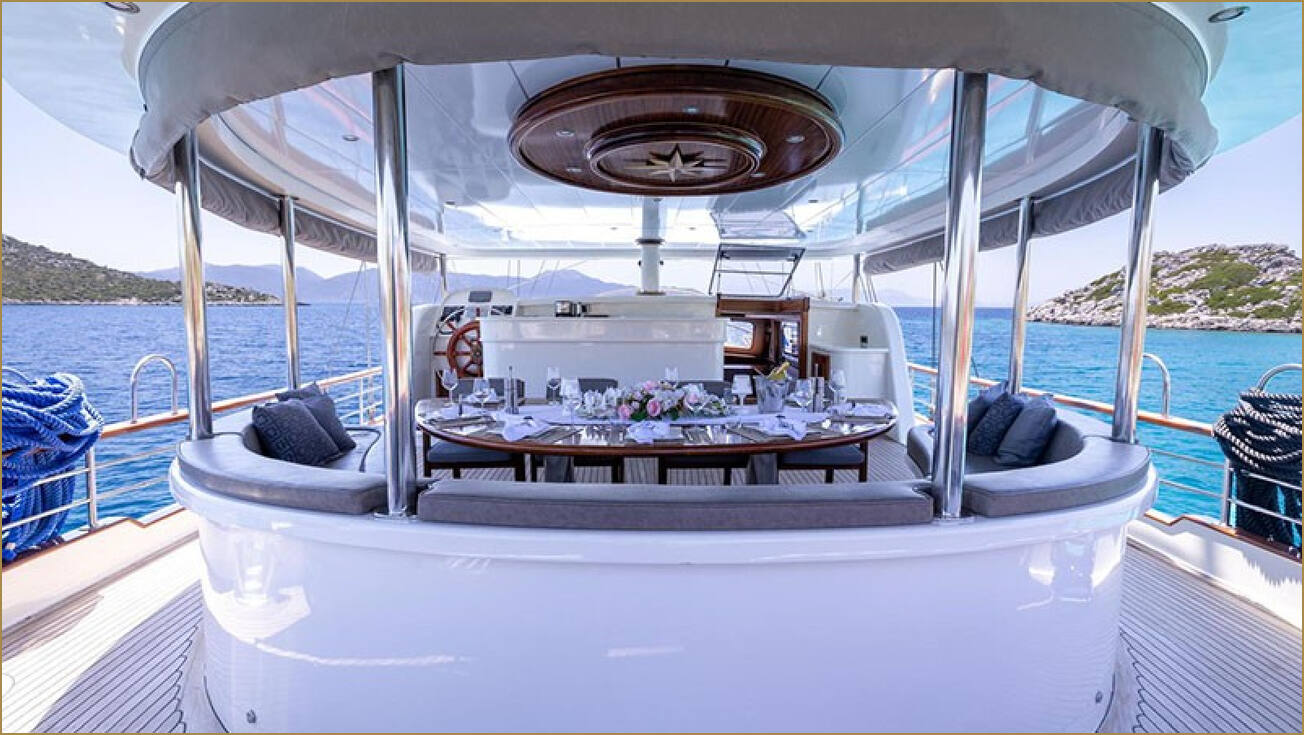 Shaded aft deck