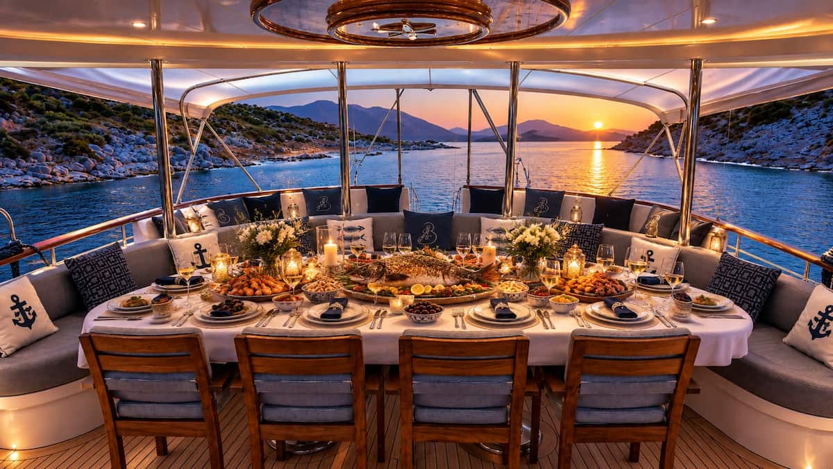 Fine dining aboard Aqua Bella