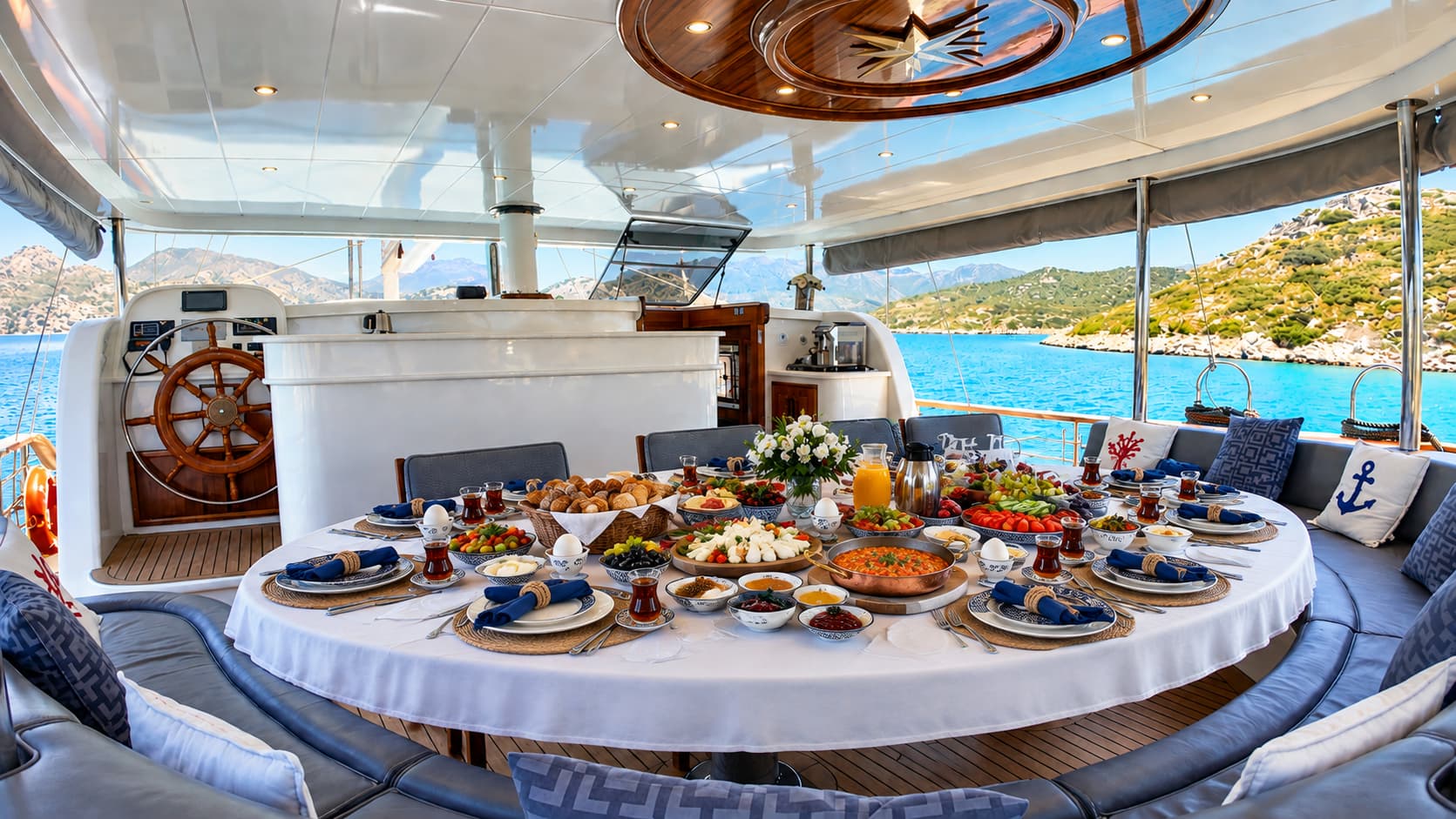 Breakfast on deck
